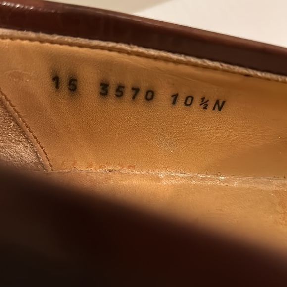 JOHNSTON & MURPHY Size 11 M BROWN CELLINI CROCODILE TASSEL LOAFERS size 10.5 N - Picture 13 of 17